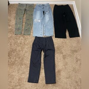 ALL 4pc Bundle 3 4 26” 27” Banana Republic & Jean High Waist Camouflage Pants